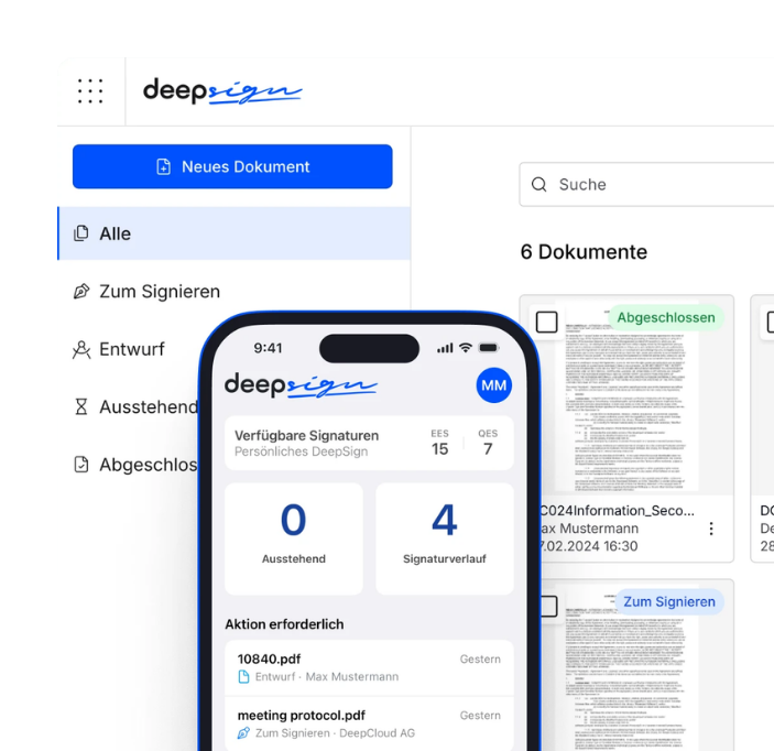 DeepSign Digitale Unterschrift Swiss21